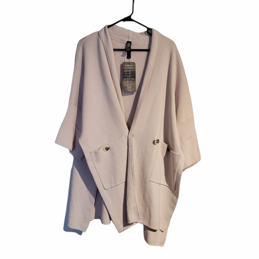 NWT Marla Wynne Oversize Cream Sweater Cardigan